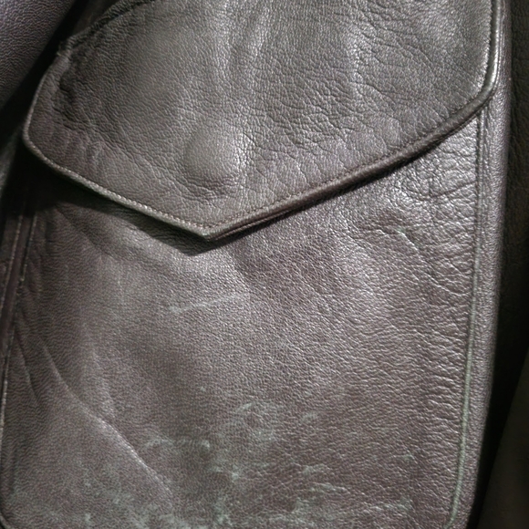 Men's Classic Vintage 90s Black Leather Bomber Jacket - Picture 4 of 8